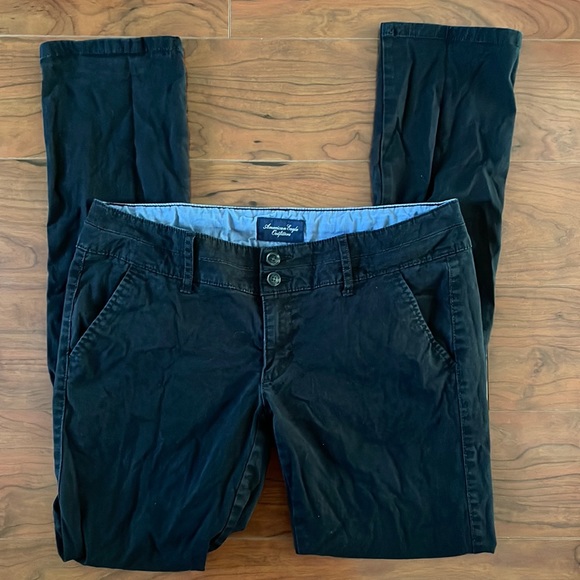American Eagle Black Skinny Khaki Pants